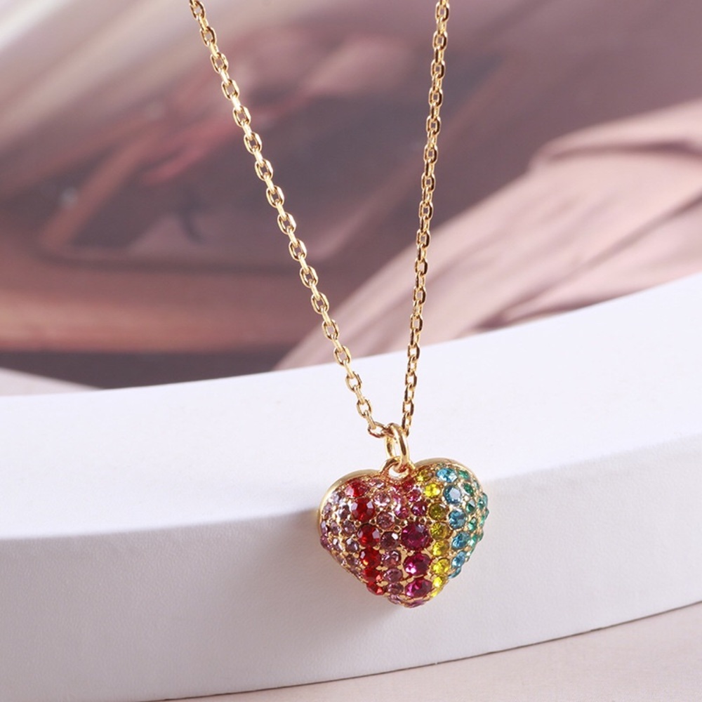 Kate Spade Colorful 3D Heart Necklace